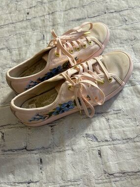 KEDS X RIFLE COMPANY KICKSTART EMBROIDERED PINK FLORAL SNEAKERS SIZE 5.5